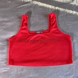 Hot Neon Pink Fashion Nova Crop Tank Top